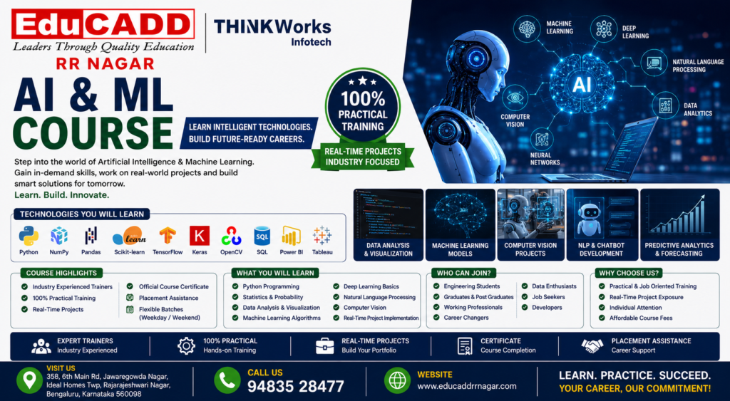 AI ML Course Best CADD and Software Course Educadd RR Nagar Bangalore